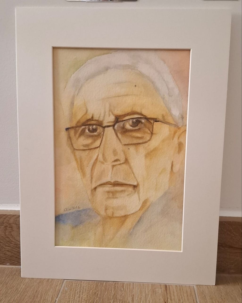 Ritratto di un uomo anziano con occhiali